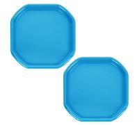 (Set of 2) - Small Octagoanal Sky Blue mixing Tray 70Cm Diameter Tuff Spot Mixing Board Sand Water Activity Kids Play Heavy Duty Plastic Strong and Premium Messy Tray Multipurpose Tray (Sky Blue)