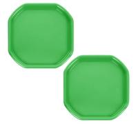 Set of 2 - Small Octagonal Lime Green Mixing Tray 70cm X 70cm Diameter Tuff Spot Mixing Board Sand Water Activity Heavy Duty Plastic Strong and Premium Messy Tray Multipurpose Tray