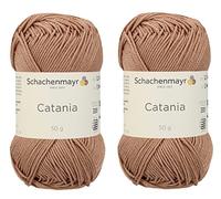 Set of 2 SMC Catania Originals 100% Mercerised Cotton 100g Total 50g 136 Yrds (125m) Amigurumi Yarn Fine-Sport 2 (437 Sun Kissed)