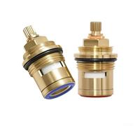 Set Of 2 Solid Brass Valve Cores 3/4 Inch Size With 50mm Height And 20 Splines For General Household Bathroom Kitchen Faucet Fixtures