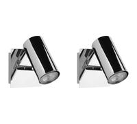 Beliani Set Of 2 Spotlight Lamps Rosetta Adjustable Metal Silver