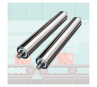 Set of 2 Stainless Steel Conveyor Rollers, 100mm Long for Smooth Movement in Woodworking, Compatible with 100-1000mm Roller Stands, Durable Replacement Parts