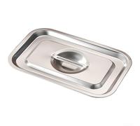 Set of 2 Stainless Steel Gastronorm Containers GN 1/3 Depth 20 cm with Lid Stackable Rectangular Warming Tub for Buffet Catering Kitchen and Catering Silver 32 x 22 cm