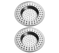 (Set of 2) Stainless Steel Kitchen Sink Strainer Plug, Standard Strainer Drain Protector for Bathroom/Kitchen, Hair Catcher for Bathtub/Shower 3 inches 7.5 cm