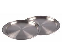 Set of 2 Stainless Steel Tray 35cm Serving Tray Breakfast Tray Candle Tray