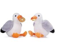 Set of 2 Steven Seagull Soft Toy Seagull with Food Plush 12inch Toy