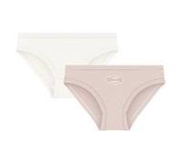 Set of 2 Striped Organic Cotton Briefs Dusty Pink 2 years