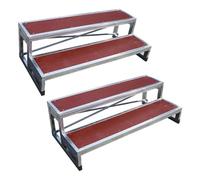 Set of 2 Sturdy Choir Step Risers for Commercial Use Adjustable Singing Stools Ideal for Theatres Choral Performances and Bleacher Staging