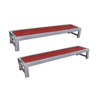 Set of 2 Sturdy Choir Step Risers Portable Singing Stools for Choral Performance Commercial Stage Platforms Theatrical Bleachers Adjustable Height NonSlip Design