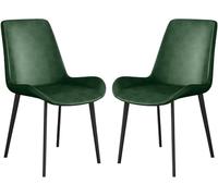 Set of 2 Stylish Dining Chairs for Home & Restaurant Versatile Back Desk & Bedroom Makeup Seating Comfortable Leisure Frame for Negotiation & Gathering