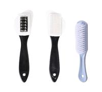 Set of 2 Suede Shoe Brushes, Copper Wire Shoe Brush Three Sides, Multipurpose Shoe Cleaning Brush with Handle for Cleaning and Care of Suede Boots, Nubuck and Suede
