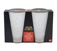 Set of 2 Super Mario Glass Water Glasses 490ml