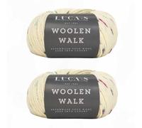 Set of 2 Superwash Sock Wool for Knitting, 4 Ply Sock Yarn from 75% Pure Wool - 25% Polymide, 50g Sock Hand Knitting Yarn