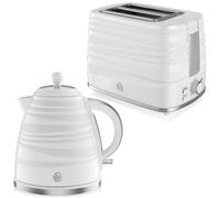 Set Of 2 Swan Electric Cordless Kettle And 2 Slice Toaster Symphony White Set