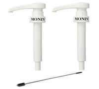 Set of 2 Syrup Pump for Monin Syrup 0.7 Litre Glass Bottle Dispenser Dosing Pump for 10 ml + 1 Free ZZ-Clan Cleaning Brush Suitable for the Riser Pipe