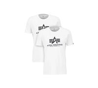 Set of 2 t-shirts Alpha Industries Basic Blanc 3XL