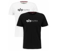 Alpha Industries Alpha Label Short Sleeve T-shirt 2 Units White,Black 2XL Men
