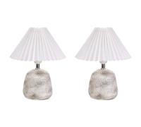 Set of 2 Table Lamps ZEYI Ceramic White