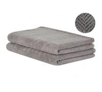 Set of 2 Towels MITIARO Terry Cotton Grey