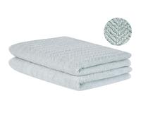 Set of 2 Towels MITIARO Terry Cotton Mint Green