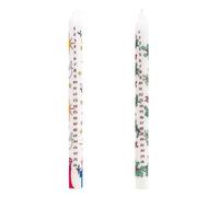 Set Of 2 Traditional Countdown To Christmas Advent Candle | Christmas Holly & Ivy And Wise Men Advent Candle With Numbers | Advent Christmas Candle Fe
