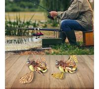Set of 2 Trout Flies, Realistic Insect Imitation Lures for Freshwater and SFor altwater Fishing Adventures (8-3b)