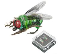 Set of 2 Trout Flies, Realistic Insect Imitation Lures for Freshwater and SFor altwater Fishing Adventures (9-2d)
