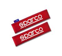 Set of 2 Universal Sparco SPC Polyester Red Belt Pads Red Universal
