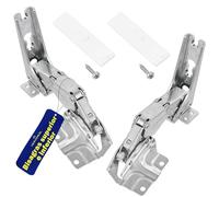 Set of 2 Upper and Lower Hinges and 2 Gaskets and 2 Screws for Refrigerator Door - MONTERAL