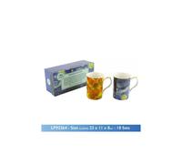 The Leonardo Collection Van Gogh Castle Mugs Set of 2, Ceramic, Multicoloured, 2 Count (Pack of 1)