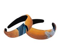 Set of 2 Velvet Wide Headbands for Women, Dolphins Jumping Love Accessories Padded Head Bands Beauty Hairbands Girls Thick Hair Bands