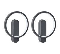 Set of 2 Wall Lamps BLIES LED Metal Black