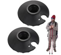 Set of 2 Washers for Trekking Poles - Universal Type Walking Sticks | Anti-Sinking Baskets Together With Mud and Snow, Sturdy PP Tip Protection for Sand and Climbing