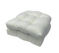 Set of 2 Water-Resistant U-Shape Chair Cushions, 18.9" X 18.9" Tufted Seat Pads for Indoor/Outdoor Patio Furniture, 17 Vibrant Color Options, Comfortable &