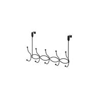 Set of 2 Waves Black Over Door Storage Hooks Showerdrape Black One Size