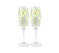 Set of 2 Wedding Day Flute Glasses Xpressions4U Clear 2 Pack