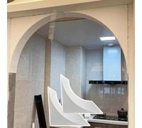 Set of 2 White Foam Curved Arch Trim Corners, Ready-to-Install Inside Radius Molding for Kitchen Doorways & Wall Arches, Decorative Finish(44.5x44.5x44.5 cm (17.5x17.5x17.5″))