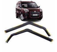 Set Of 2 Wind Deflectors For FIAT DOBLO 2010 2011 2012 2013 2014 2015 2016 2017 2018 2019 2020 2021 Fits VAUXHALL COMBO 2012 to 2018 Models ACRYLIC GLASS Side Visors Window Reflectors.
