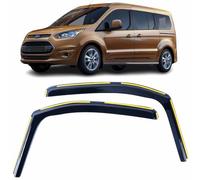 Set Of 2 Wind Deflectors For FORD TRANSIT CONNECT 2014 2015 2016 2017 2018 2019 2020 2021 2022 2023 2024 In-Channel Side Window Visors-Smoke Tinted Rain Guards Reflectors Fits Transit Connect MK2