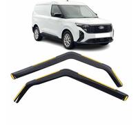 Set Of 2 Wind Deflectors For FORD TRANSIT COURIER 2024 2025 2026 In-Channel Acrylic Side Window Visors-Smoke Tinted Rain Guards.