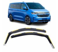 Set of 2 WIND DEFLECTORS For VW TRANSPORTER 2025 2026 2027 In-Channel Acrylic Side Window Visors-Smoke Tinted Sun & Rain Guards Reflectors Fits Volkswagen Caravelle New.