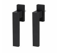Set of 2 window handles aluminium black design aluminium Dublin - powder-coated Ral 9005 (matt), pin length: 35 mm