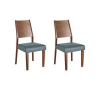 Set of 2 Wooden Dining Chairs Grey ELMIRA