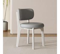 Set of 2 Wooden Dining Chairs Upholstered Seat & Elegant Backrest Perfect for Kitchen & Dining Room Stylish White Legs for Modern Décor