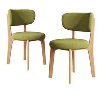 Set of 2 Wooden Dining Chairs with Faux Leather UpholsteryEasy to Clean & Durable Perfect for Formal Dining Rooms Kitchens and Banquets.