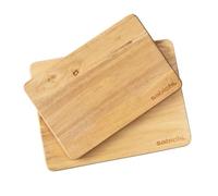 Set of 2 Wooden Rectangular Chopping Boards 32cm 29cm Kitchen Worktop Protectors
