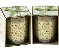 Set Of 2 Woodland Stag Christmas Glass Jar Candles - Fig Wood Sage