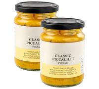 Set of 2 x 285g Classic British Piccalilli Pickle in Jars, Tangy Taste with Cauliflower, Gherkins & Courgette, Perfect Served with Cold Meats