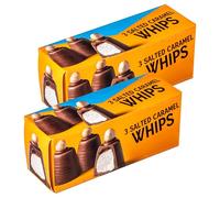 Set of 2 x 3pk Premium Salted Caramel Milk Chocolate Mallow Whips Topped with a Caramel-Flavoured Walnut