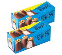 Set of 2 x 3pk Premium Walnut Classic Milk Chocolate Mallow Whips Topped with a Half Walnut